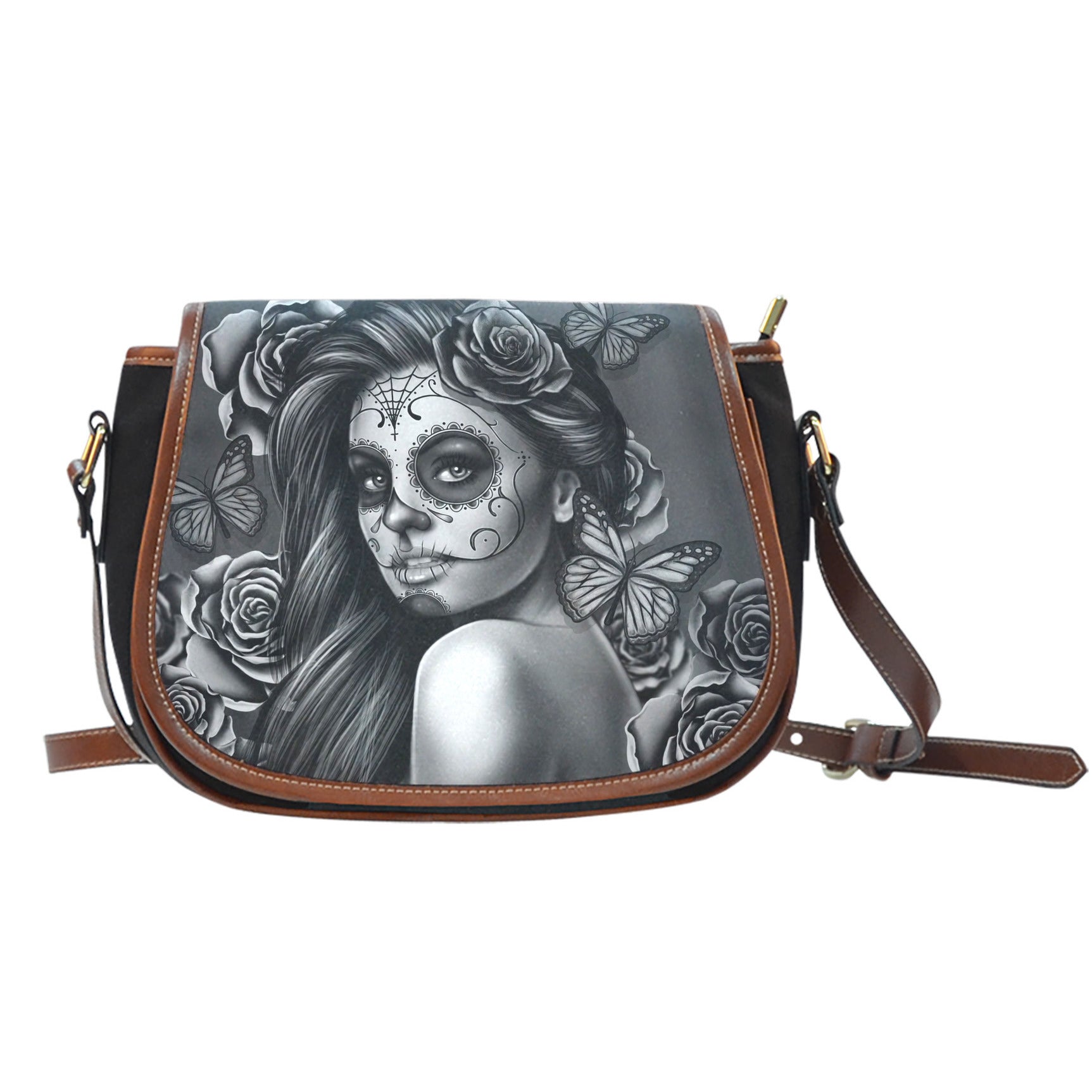 Saddle Bag Calavera (Gray) - Carbone's Marketplace