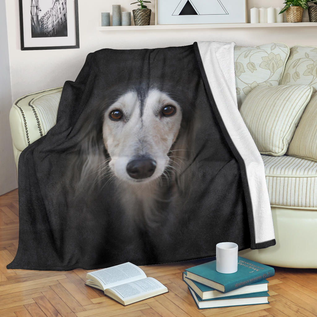 Saluki Face Hair Blanket - Carbone's Marketplace