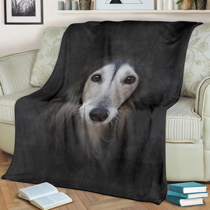 Saluki Face Hair Blanket - Carbone's Marketplace