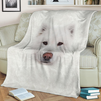 Samoyed Face Hair Blanket - Carbone's Marketplace