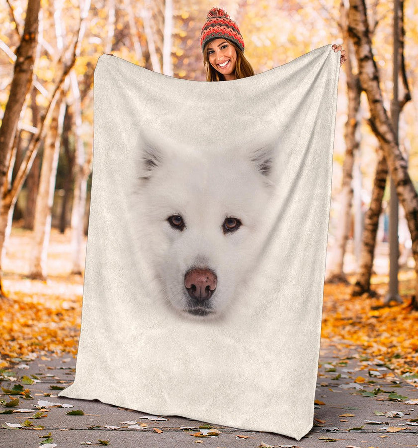 Samoyed Face Hair Blanket - Carbone's Marketplace