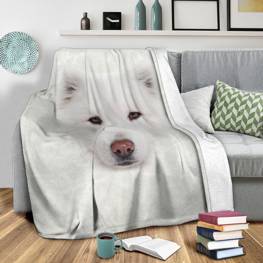 Samoyed Face Hair Blanket - Carbone's Marketplace