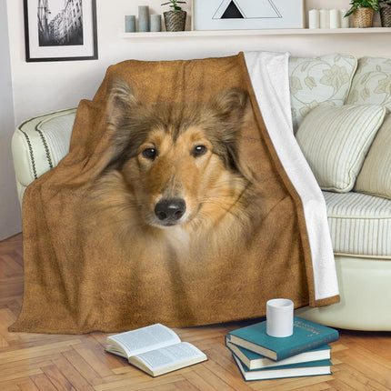 Scotch Collie Face Hair Blanket - Carbone's Marketplace