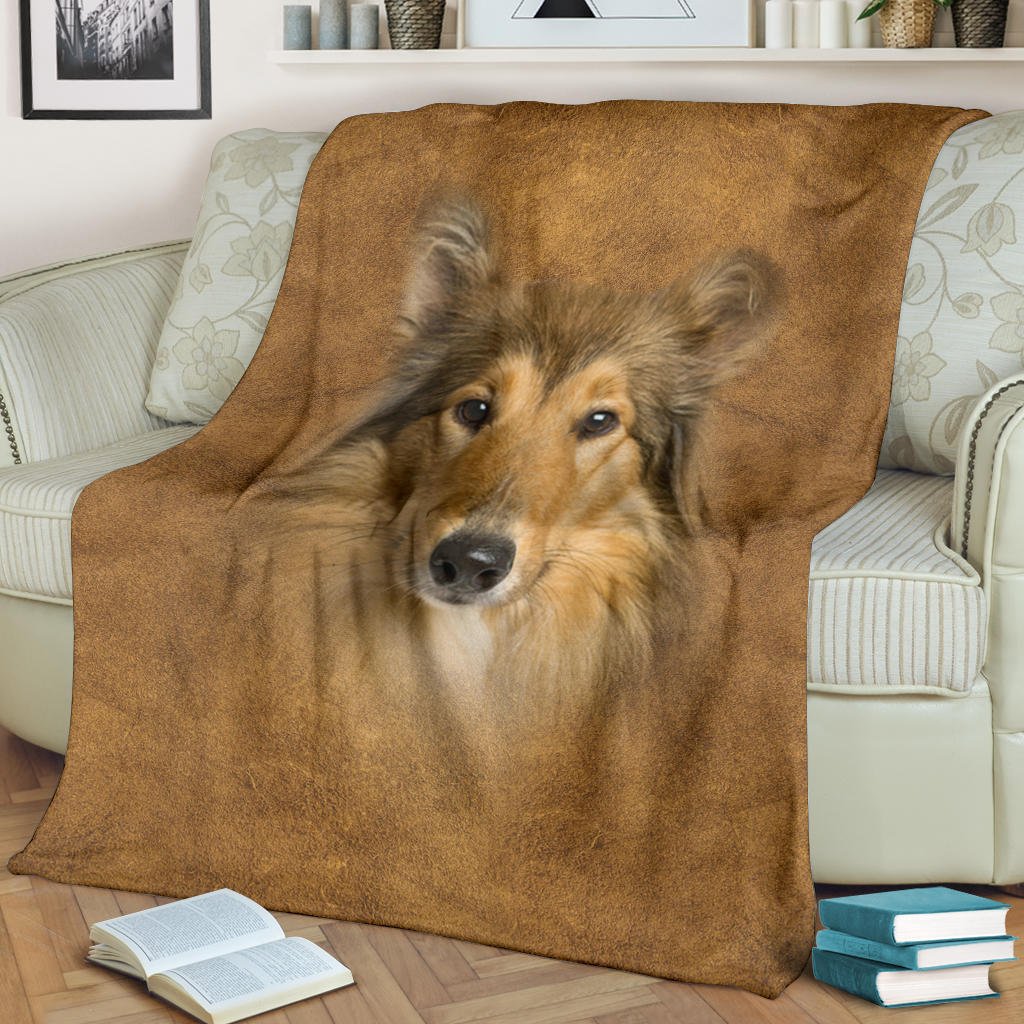 Scotch Collie Face Hair Blanket - Carbone's Marketplace