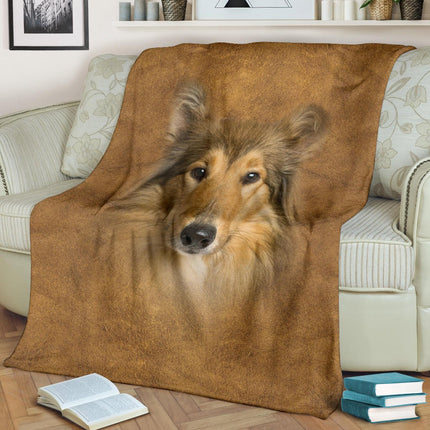 Scotch Collie Face Hair Blanket - Carbone's Marketplace