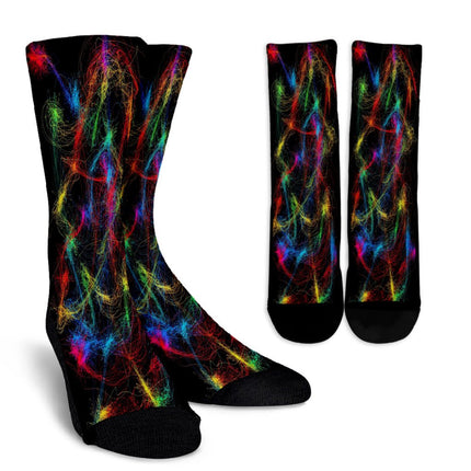 Scribble Art Crew Socks - Carbone's Marketplace