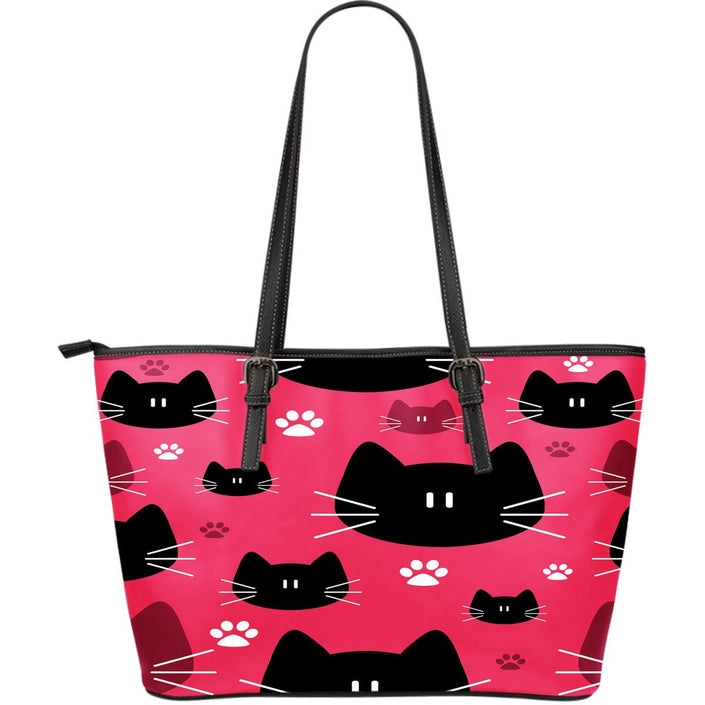 Seamless Cat Large Leather Bag - Carbone's Marketplace