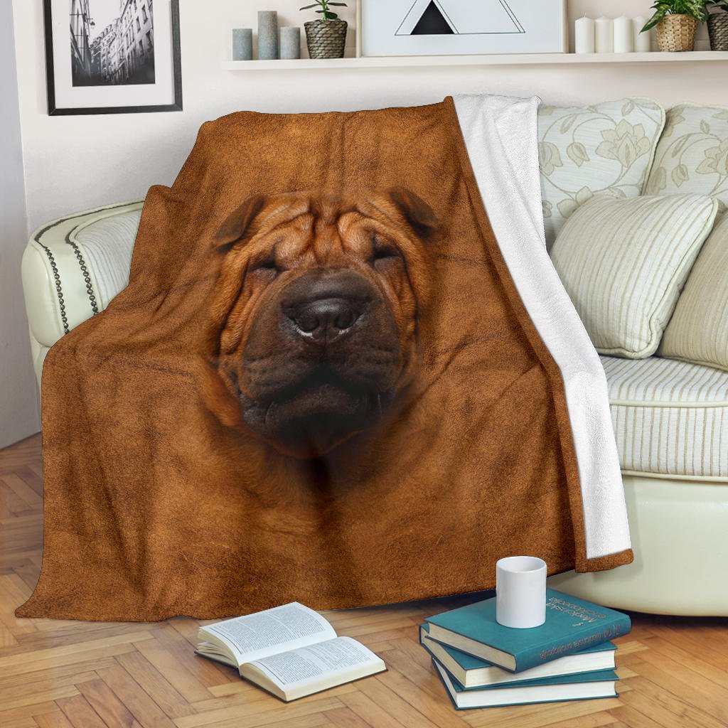 Shar Pei Face Hair Blanket - Carbone's Marketplace