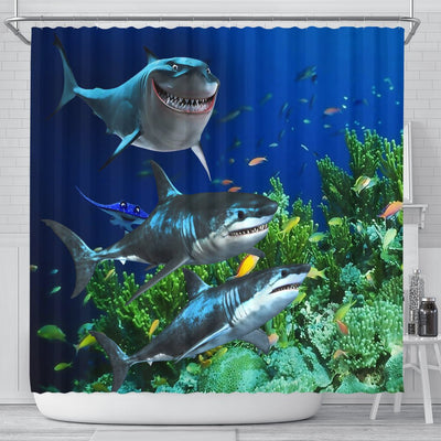 Sharks Shower Curtain - Carbone's Marketplace